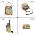 thumbnail image 3 of FORMRS Crossbody Bag for Women Quilted Travel Shoulder Cell Phone Purse with Chain Strap Handbag, Vibrant Dinosaur, 3 of 7
