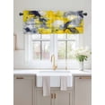 thumbnail image 2 of Valances for Windows Yellow Gray Brush Rod Pocket Cafe Window Treatments Valance Curtains for Kitchen Bathroom Laundry Basement Windows 56"x16", 2 of 9