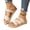 Khaki, variant on Women’s Beach Slide Sandal Cutout Slip-On Memory Foam, Wide Widths Available