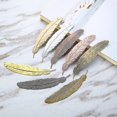 thumbnail image 2 of 8 Pieces Metal Feather Bookmarks Assorted Metal Bookmark Feather Shape Book Gift, 2 of 5