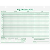 TOPS, TOP3284, Daily Employee Attendance Record Form, White