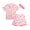Pink Cherries, variant on Girls Pajamas Set Cozy Soft Button Down Sleep Shirt and Pajama Shorts for Girls 2 Piece