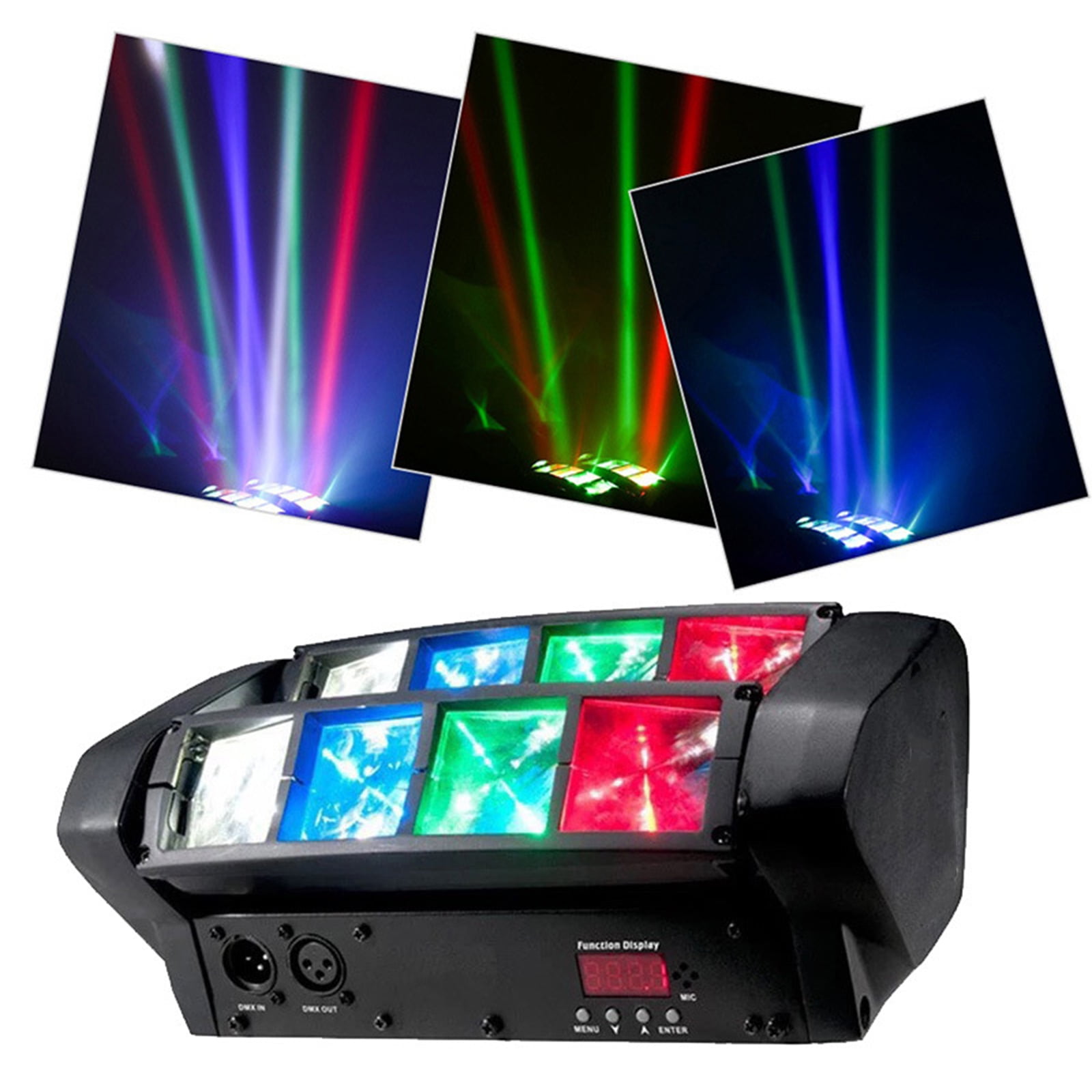 VIPQV 80W RGBW Moving Head DJ Light LED Beam Light with Sound Activated & DMX512 Control, LED Stage Lighting for Party Bar Wedding