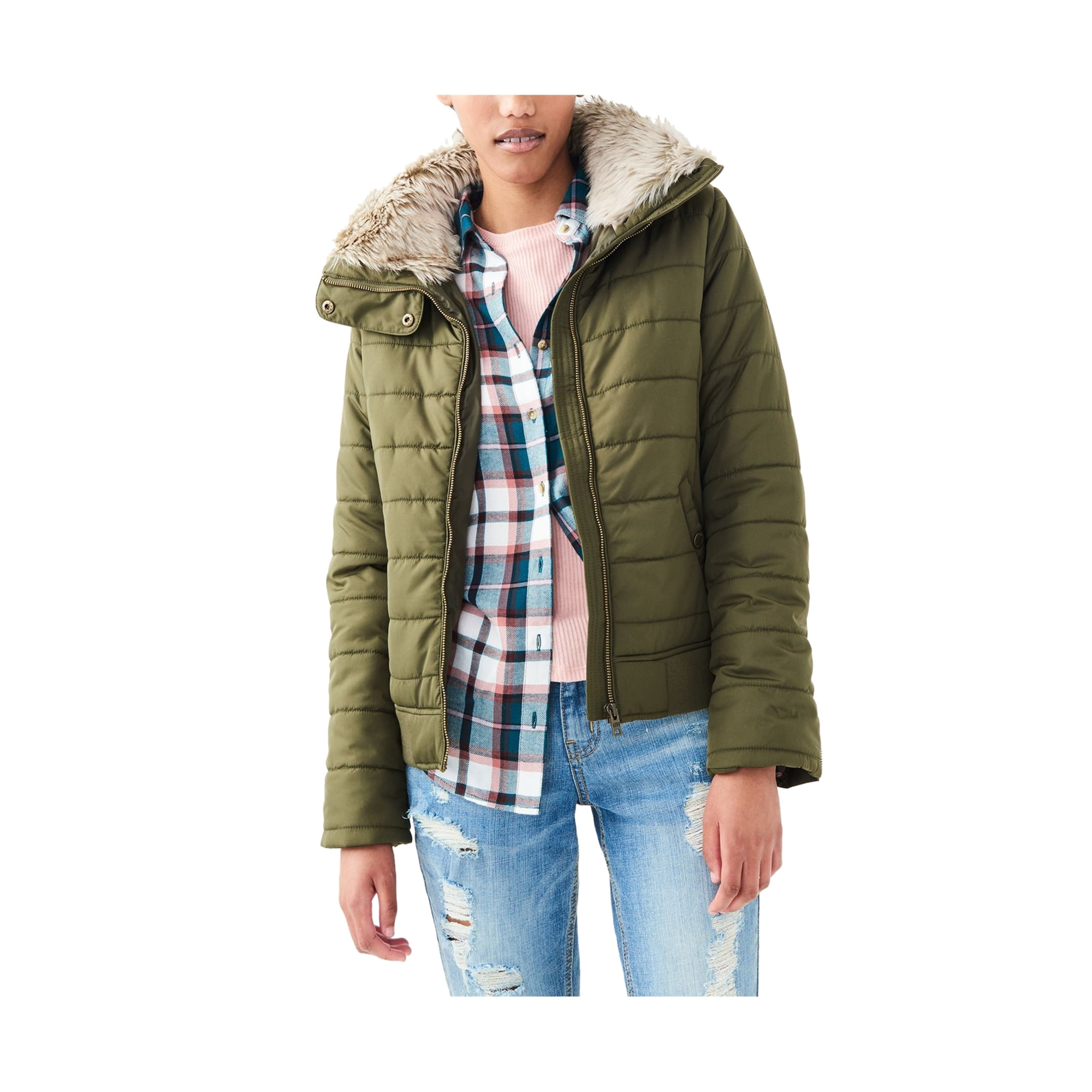 GloryA Womens Winter Solid Zip Hooded Down Jacket Parka Coat Outwear 