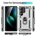 thumbnail image 7 of Decase Compatible with Samsung Galaxy S25 Edge 2025 Case+1-Pack Tempered Screen Protector,Military Grade Drop Protection Cover with 360° Rotating Kickstand,Heavy Duty Shockproof Phone Case,Silver, 7 of 7