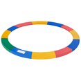 thumbnail image 1 of HOMCOM ⌀12ft Trampoline Pad ⌀144" Spring Safety Replacement, Colorful, 1 of 9