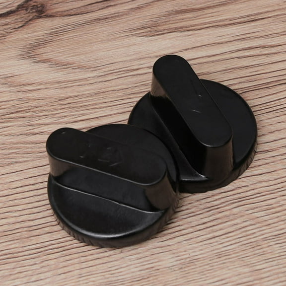 Hemobllo Burner Control Knob Replacement 2Pcs Black Plastic for Professional Cooking