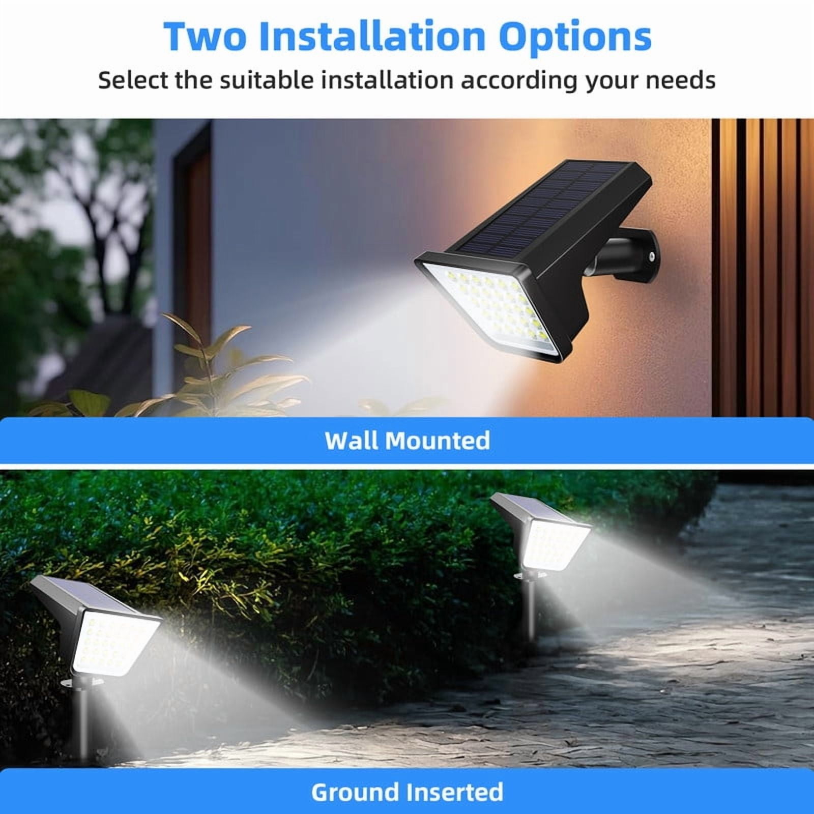 SZRSTH Solar Lights Outdoor, 4 Pack Waterproof LED Lights for Outdoor Decor Yard Garden Landscape Pathway