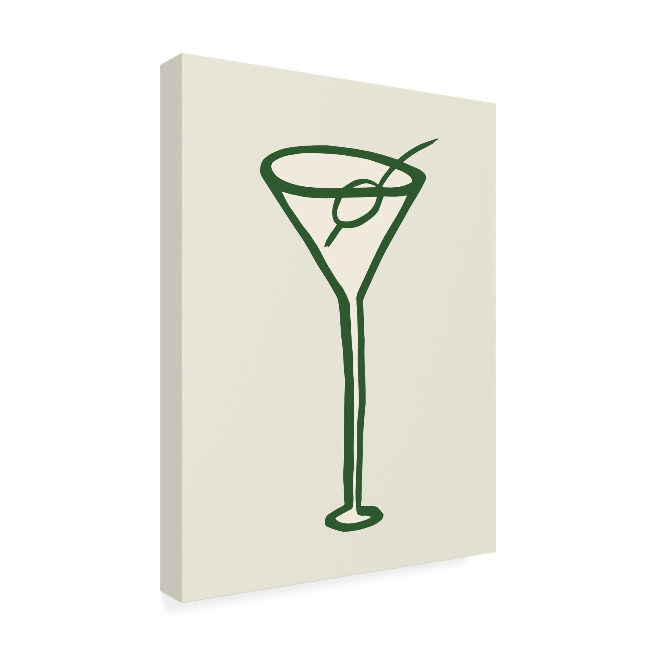 Canvas Wall Art - Pictufy Studio 'Cocktail Green' Wall Art for Living Room, Bedroom, or Office Décor by Trademark Fine Art - 24 x 32 Inches