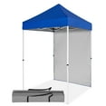thumbnail image 4 of INTER HUT 5x5 Outdoor Pop up Canopy Gazebo with One Removable Sidewall, Instant Easy Set up Outdoor Canopy Commercial Sun Shelter with Carry Bag, Blue, 4 of 10