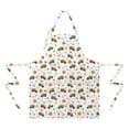 thumbnail image 2 of Cartoon Tractors Pumpkins White Pattern Apron-Garden Aprons for Women with Pockets-Cotton Linen Waterproof Kitchen Cooking Gardening Aprons Adjustable for Kitchen,Cooking,BBQ and Salon 33x27 Inch, 2 of 7