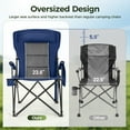 thumbnail image 5 of Sophia & William Oversized Camping Chair Heavy Duty High Back Camping Chairs 500lbs Capacity Folding Lawn Chairs with Cup Holder, Portable for Outdoor, Beach and Picnic, Blue, 5 of 11
