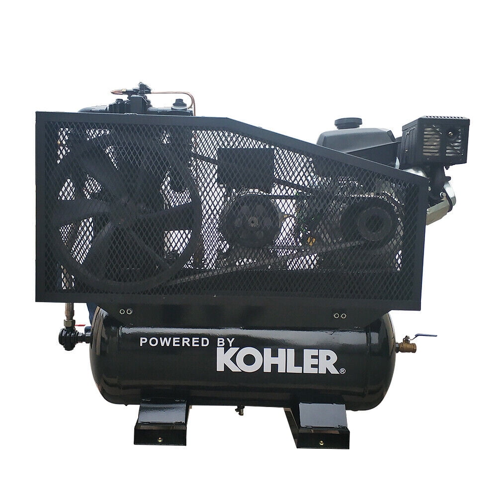 HPDAVV 15HP Gas Driven 30Gal ASME Tank Air Compressor 19cfm 180psi Welder & Generator