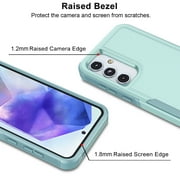 For Samsung Galaxy A55 5G Phone Case, Ebizware Shockproof Case Military Grade Heavy Duty Full Body Protection Rugged Cover for Galaxy A55 5G, Mint Green