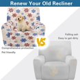 thumbnail image 4 of Yuyamidu Snowflake Recliner Chair Covers for Christmas Washable Recliner Sofa Slipcovers with Pocket Non Slip Furniture Protector for Living Room Lazyboy Cover for Recliners Chair, 4 of 8