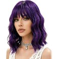 thumbnail image 1 of Yanonmyfd Light Pink Wigs with Bangs for Women,Shoulder Length Short Wavy Bob Wigs With Bangs Synthetic Bob Wig Curly Wig Heat Resistant Colorful Wavy Wig Cosplay Wigs For Daily Party(12 Inch), 1 of 17