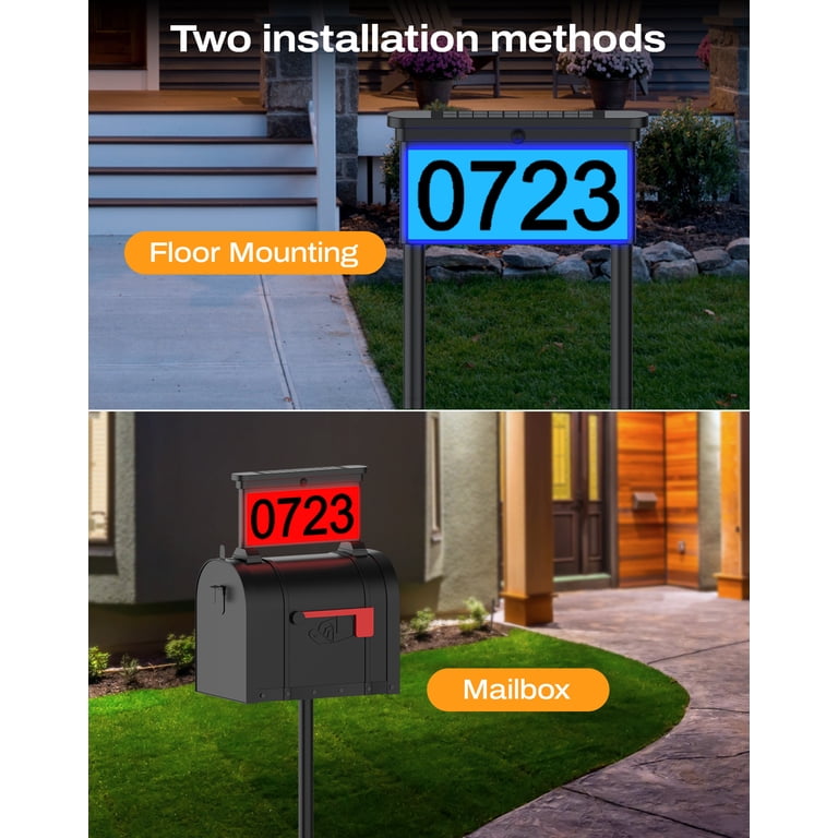 Avatar Controls Solar Address Sign, 12 Color-Changing LED Lights photo 7