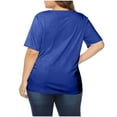 thumbnail image 4 of GaThRRgYP Summer Tops,Womens Blouses and Tops Dressy,Women's Plus Size Solid Color Tops Short Sleeve Round Neck Temperament and Leisure Shirt Tops, 4 of 5