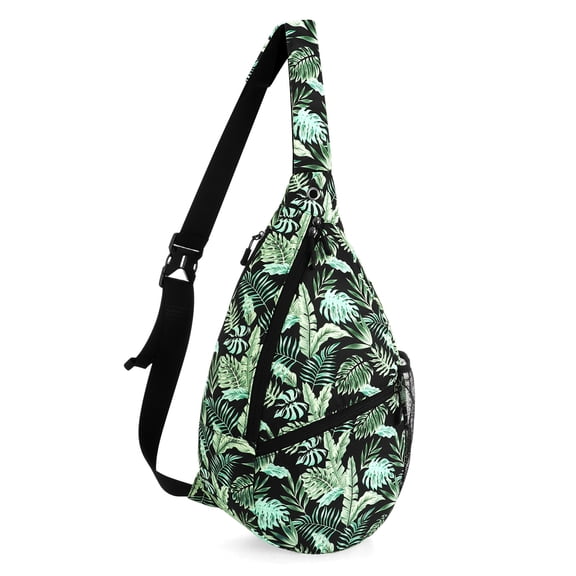 Duryarhall Waterproof Material Chest Bag Fashionable Floral Pattern Crossbody Sling Bag
