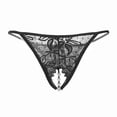 thumbnail image 2 of Ropa interior sexy con masaje de perlas, tanga transparente con entrepierna abierta para mujer, pantalones tipo T, verdadera tentación, 2 of 5