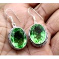 thumbnail image 2 of Green Amethyst Gemstone 925 Sterling Silver Jewelry Earring Size -1 In, 2 of 2