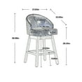 Upholstered Bar Stools, Counter Height 360 Degree Swivel Bar Stool