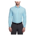 thumbnail image 1 of Camisa de vestir Kenneth Cole Unlisted Slim Fit Solid Aqua para hombre, 1 of 4