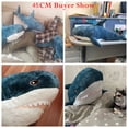 thumbnail image 1 of Tiburón de peluche de dibujos animados de 45 cm, animales acuáticos del océano, muñeco de tiburón, juguete de peluche para niños, regalo de cumpleaños, 1 of 6