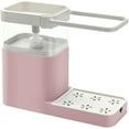 thumbnail image 1 of GHSDFBB Soap Pump Dispenser and Sponge Holder Large Capacity Dish Soap Dispenser Automatically Liquid Dispenser Box with Tower Hanger Sponge Holder(Pink), 1 of 7