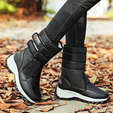 

Women‘s Winter Fleece Mid-calf Fashion Boots Warm Faux Fur Lined Snow Boots Women‘s Footwear