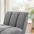 thumbnail image 5 of Art Leon Modern Accent Chair, Sherpa Fabric with Deep Upholstered,Single Sofa Chair for Living Room,Gray, 5 of 9
