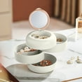 thumbnail image 2 of Fnyoxu Multi-layer Rotating Jewelry Box,Dressing Table Earrings,Rings and Hand Jewelry Storage Box,Multi-layer Rotating Jewelry Box with Mirror, 2 of 8