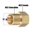 thumbnail image 4 of M MINGLE Pressure Washer Coupler, Metric M22 15mm Male Thread to M22 14mm Female Fitting, 4 of 6