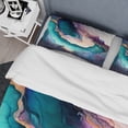 thumbnail image 4 of Designart "Abstract Geode Blue and Purple I" Abstract Marble Bedding Covert Set - Modern Blue Abstract Bed Set With 1 Sham, 4 of 6