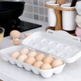 thumbnail image 3 of GAXIRE Refrigerator Egg Storage Box Grey 1Pack 11.8X4.3X2.6in, 3 of 8