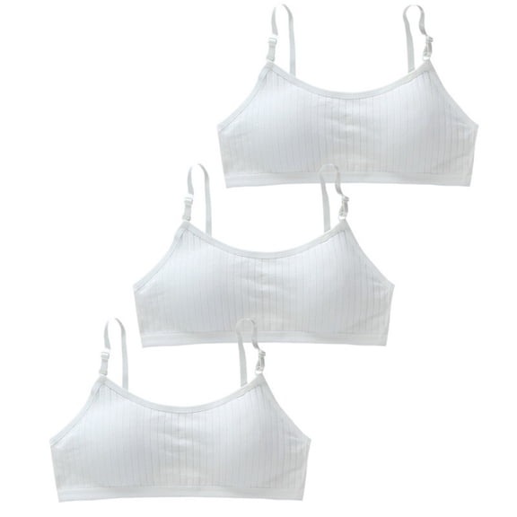 LYMAYTER Girls Junior Comfort Adjustable Strap Training Bra Soft Stretch Everyday Support