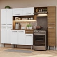 thumbnail image 2 of Cocina Integral Completa Emilly Hit 261cm - Marrón/Blanco, 2 of 8