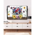 thumbnail image 3 of Outdoor TV Cover 70 to 75 Inch Weatherproof, 4th of July Waterproof TV Screen Protector for Outside Decor with Zipper and Pocket 68"L x 42"H , Memorial Day Sunflower Rustic Farmhouse Floral, 3 of 7