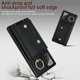 thumbnail image 6 of Crossbody for Samsung Galaxy Note 20 Phone Case for Women, Wallet Case with Credit Card Holder Shoulder Strap & Wrist Lanyard Shockproof Purse Back Flip 360 Ring Holder Kickstand Case,Black, 6 of 9