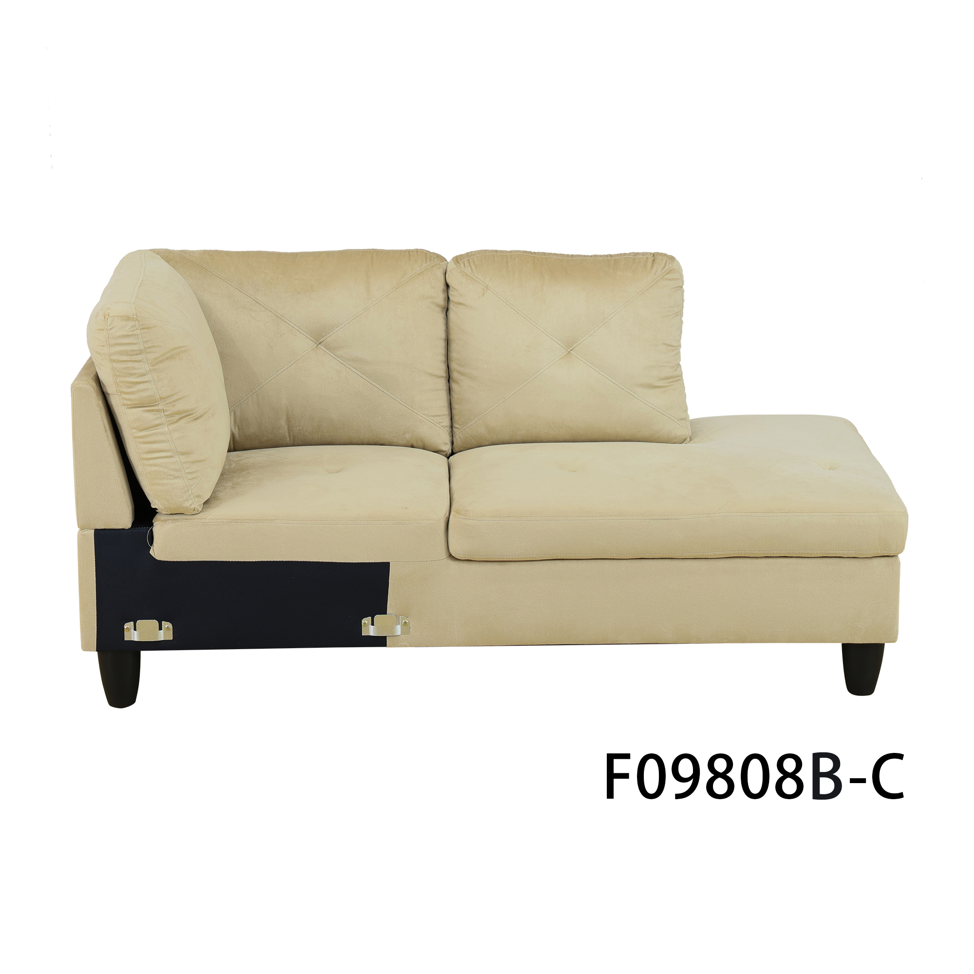 MAYEERTY Microfiber 3-Piece Living Room Sofa Set，Beige