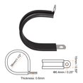 thumbnail image 2 of Uxcell 6Pack 1-1/2" Cable Clamp R Shape Stainless Steel Rubber Cushioned Pipe Strap, 2 of 4