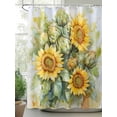 thumbnail image 2 of Fsddascl Sunflower Shower Curtain Set - Standard 72" x 72" Washable Bathtub Curtain with 12 Hooks, Floral Blossom Flowers Pastoral Pastel Petals Waterproof Fabric Stall Shower Curtains for Bathroom, 2 of 6