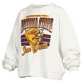 thumbnail image 2 of Women's Pressbox White Arizona State Sun Devils Oversized Janice Retro Waist-Length Pullover Sweatshirt, 2 of 3