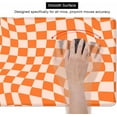thumbnail image 4 of Orange Checkered Large Mouse Pad, Boho Pink Desk Mat Pad, Extended Kawaii Mousepad Stitched Edges Keyboard Mouse Mat, Desk Accessories for Women Office Gaming Decor, 35.4 x 15.7 in, 4 of 6