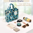 thumbnail image 5 of FORMRS Womens Corduroy Tote Bag Crossbody Shoulder Handbag with Pocket, Light Blue Geometric Pattern, 5 of 7