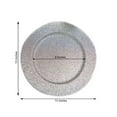 thumbnail image 3 of Efavormart 24 Pack | 13" Silver Glitter Acrylic Plastic Round Charger Plates, 3 of 9