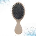 thumbnail image 2 of Cepillo desenredante para el cabello con masaje acolchado del cuero cabelludo, tamaño compacto de viaje para cabello rizado y liso., 2 of 4