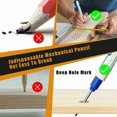 thumbnail image 4 of Lote de 6 marqueurs de trous de perçage – Crayons de menuisier – Crayon marqueur à pointe extra longue de 30 mm pour menuisier ou Construction, pour bien travailler sur le bois, le plastique, l', 4 of 5