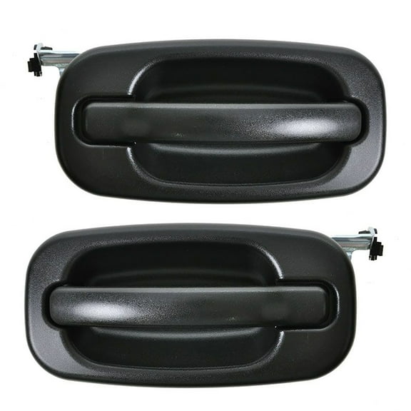 TRQ Door Handles Outside Exterior Black Rear Set for Chevy GMC Silverado Yukon DHA37030