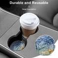 thumbnail image 5 of Car Coasters for Cup Holder Absorbent, Car Ceramic Coasters with Finger Notch, Auto Accessories for Men Women Forest Winter Deer 2 Pack Cup Coasters, 5 of 6